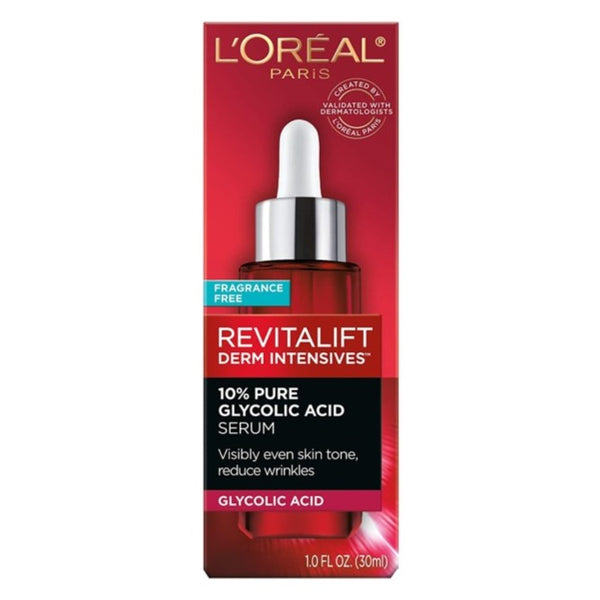 L'Oreal Paris Revitalift Triple Power Lzr, Glycolic Acid Face Serum, With 10% Pure Glycolic Acid To Exfoliate and Reduce the look of Wrinkles, For All Skin Types, 30 ml