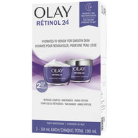 Olay Regenerist Retinol 24 & Peptide Night Moisturizer Carton, 2 x 50 mL
